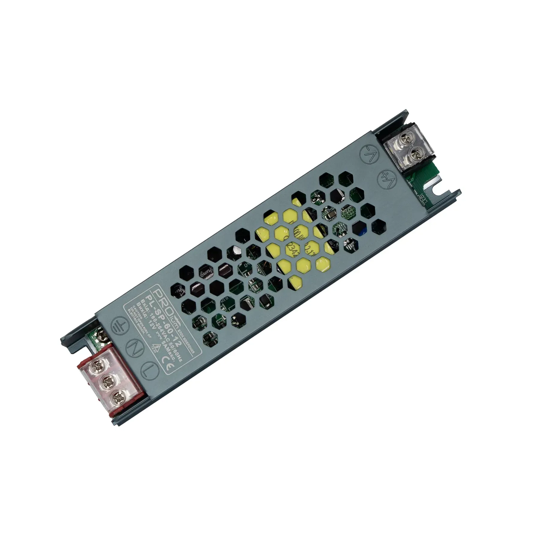 Блок живлення PROLUM 12V IP20 5A 60W SP блок живлення 12V, блок живлення для LED стрічки, 12V 60W блок живлення, купити блок живлення 12V, блок живлення IP20, блок живлення світлодіодний