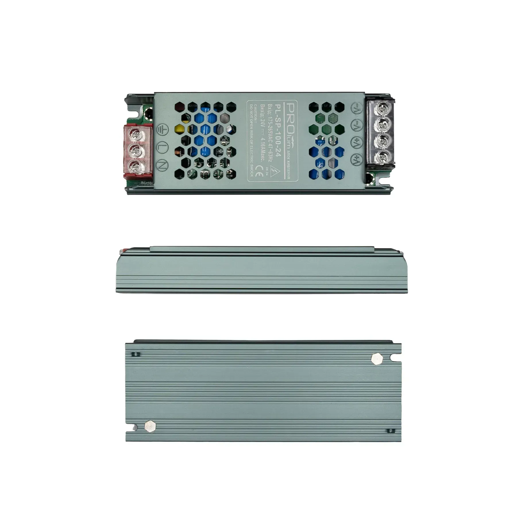 Блок живлення PROLUM 24V IP20 4.16A 100W SP блок живлення 24v, блок живлення ip20, блок живлення 100w, блок живлення 4.16a, блок живлення sp, блок живлення для led стрічки 24v, купити блок живлення 24v 100w, блок живлення світлодіодний.