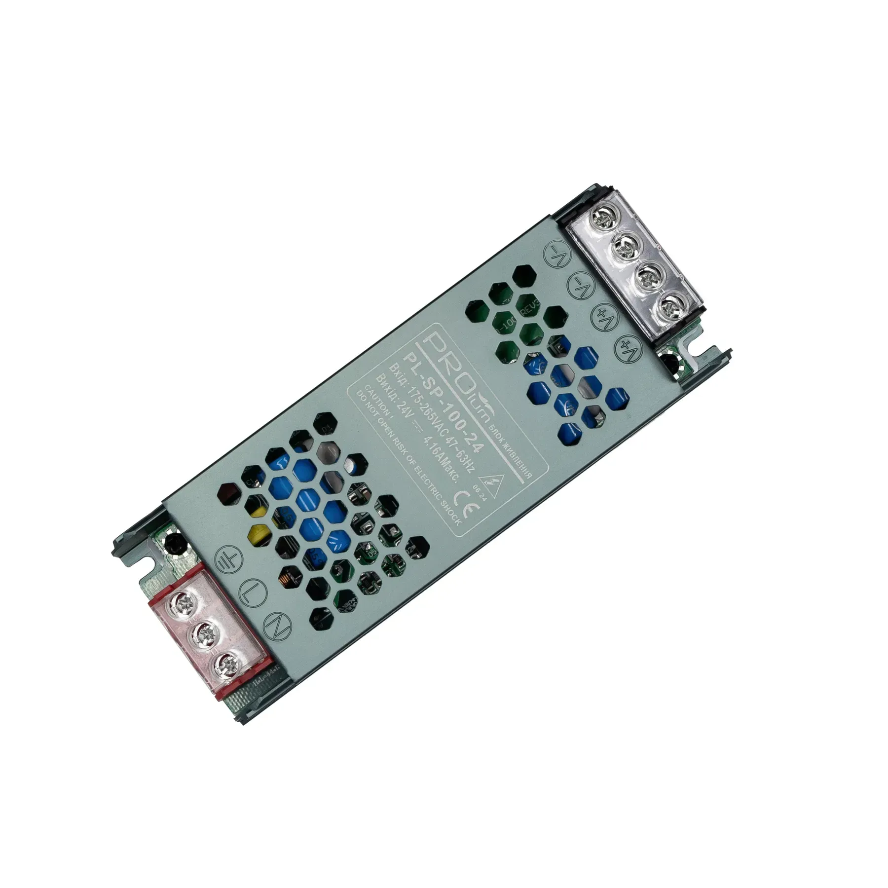Блок живлення PROLUM 24V IP20 4.16A 100W SP блок живлення 24v, блок живлення ip20, блок живлення 100w, блок живлення 4.16a, блок живлення sp, блок живлення для led стрічки 24v, купити блок живлення 24v 100w, блок живлення світлодіодний.