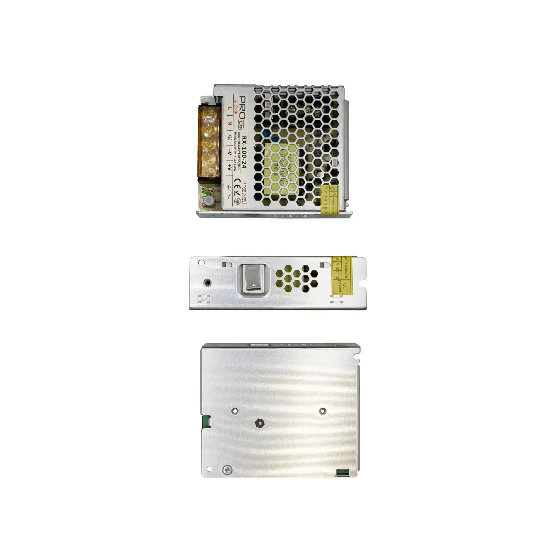 Блок живлення PROLUM 24V IP20 4.16A 100W RX блок живлення 24v, блок живлення ip20, блок живлення 100w, блок живлення 4.16a, блок живлення rx, блок живлення для led 24v, купити блок живлення 24v 100w, блок живлення світлодіодний.