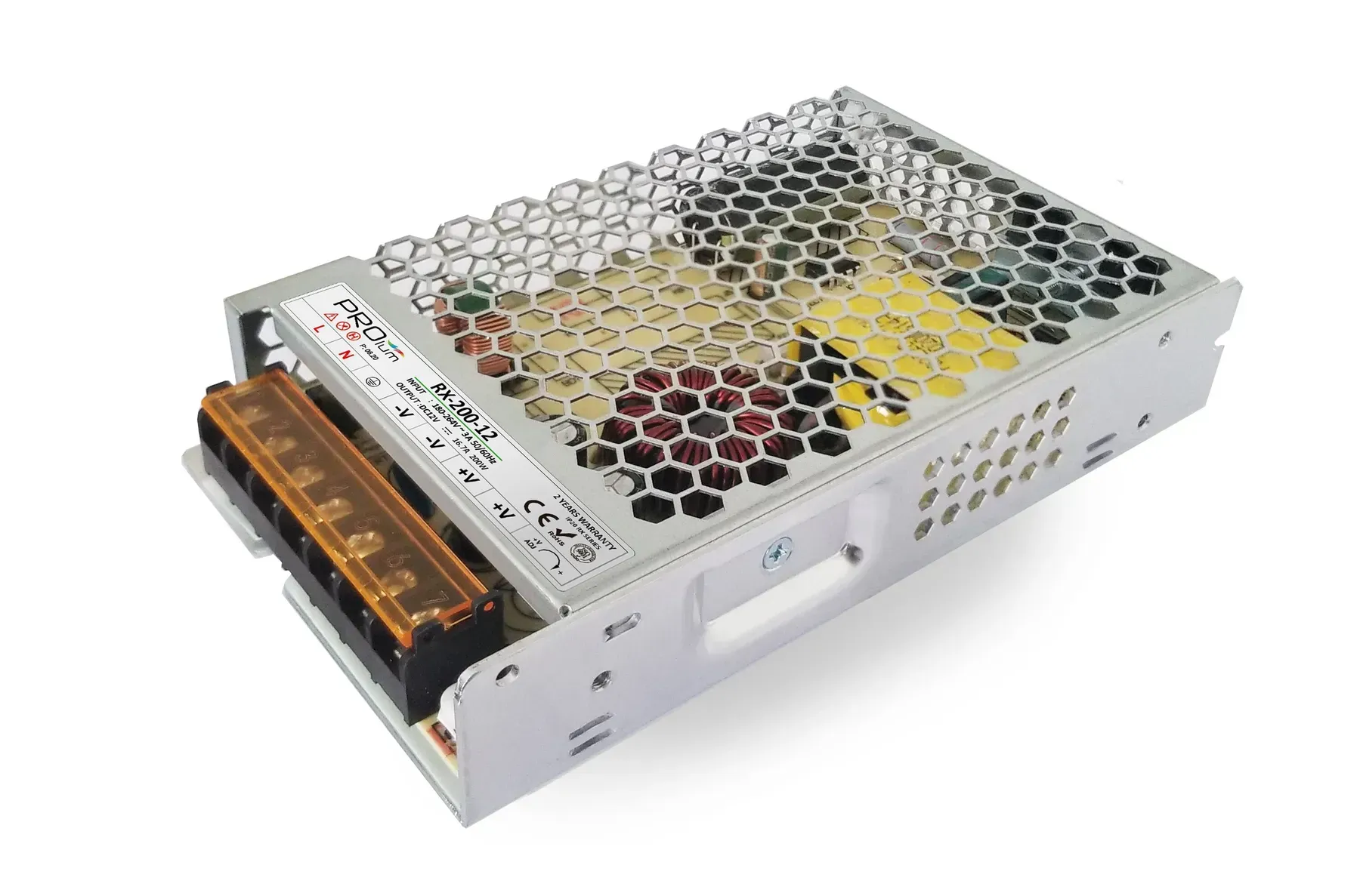 Блок живлення PROLUM 12V IP20 16.7A 200W RX блок живлення 12V, блок живлення для LED стрічки, 12V 200W блок живлення, купити блок живлення 12V, блок живлення IP20, блок живлення світлодіодний