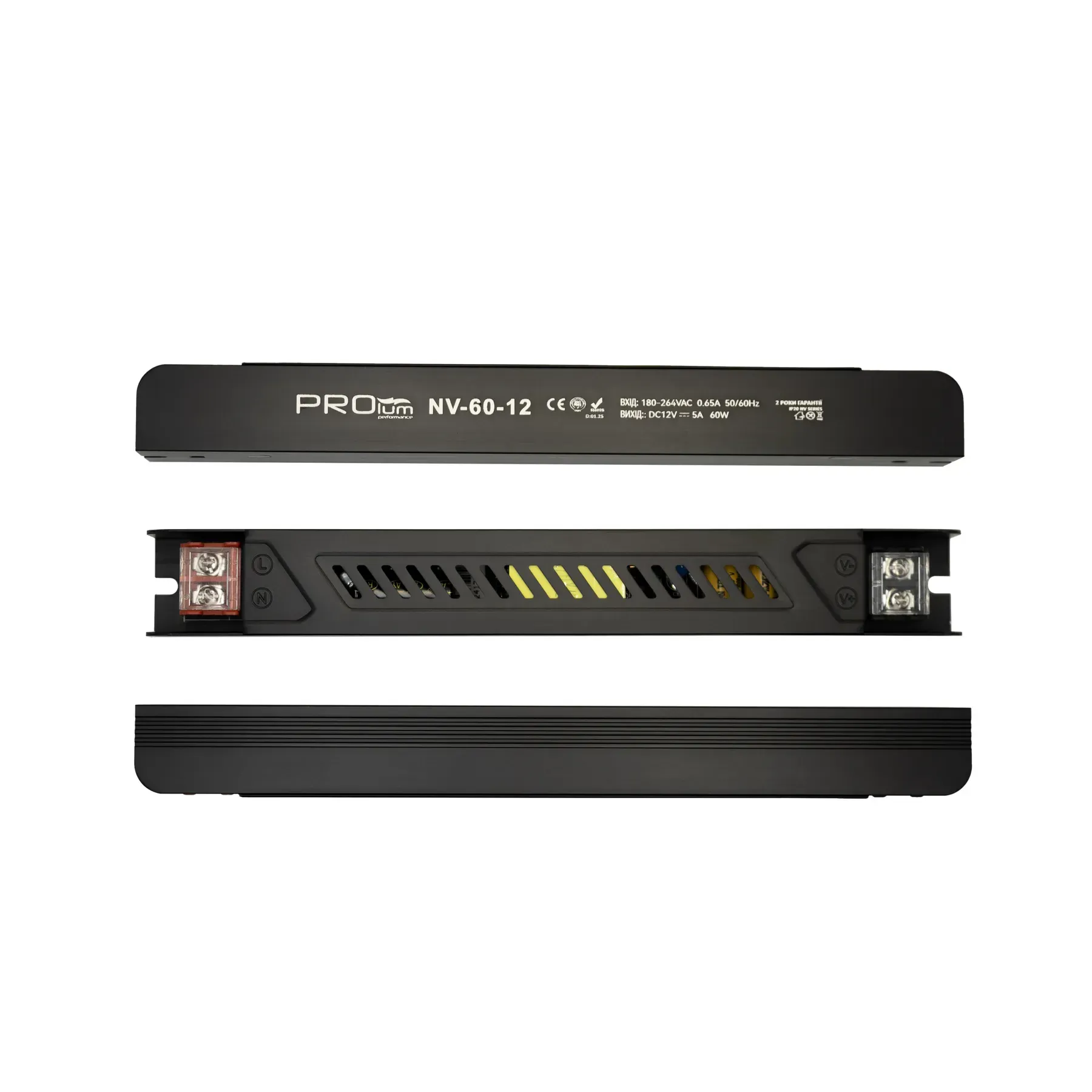 Блок живлення PROLUM 12V IP20 5A 60W NV Stick блок живлення 12V, блок живлення IP20, блок живлення 60W, купити блок живлення 12V, блок живлення світлодіодний