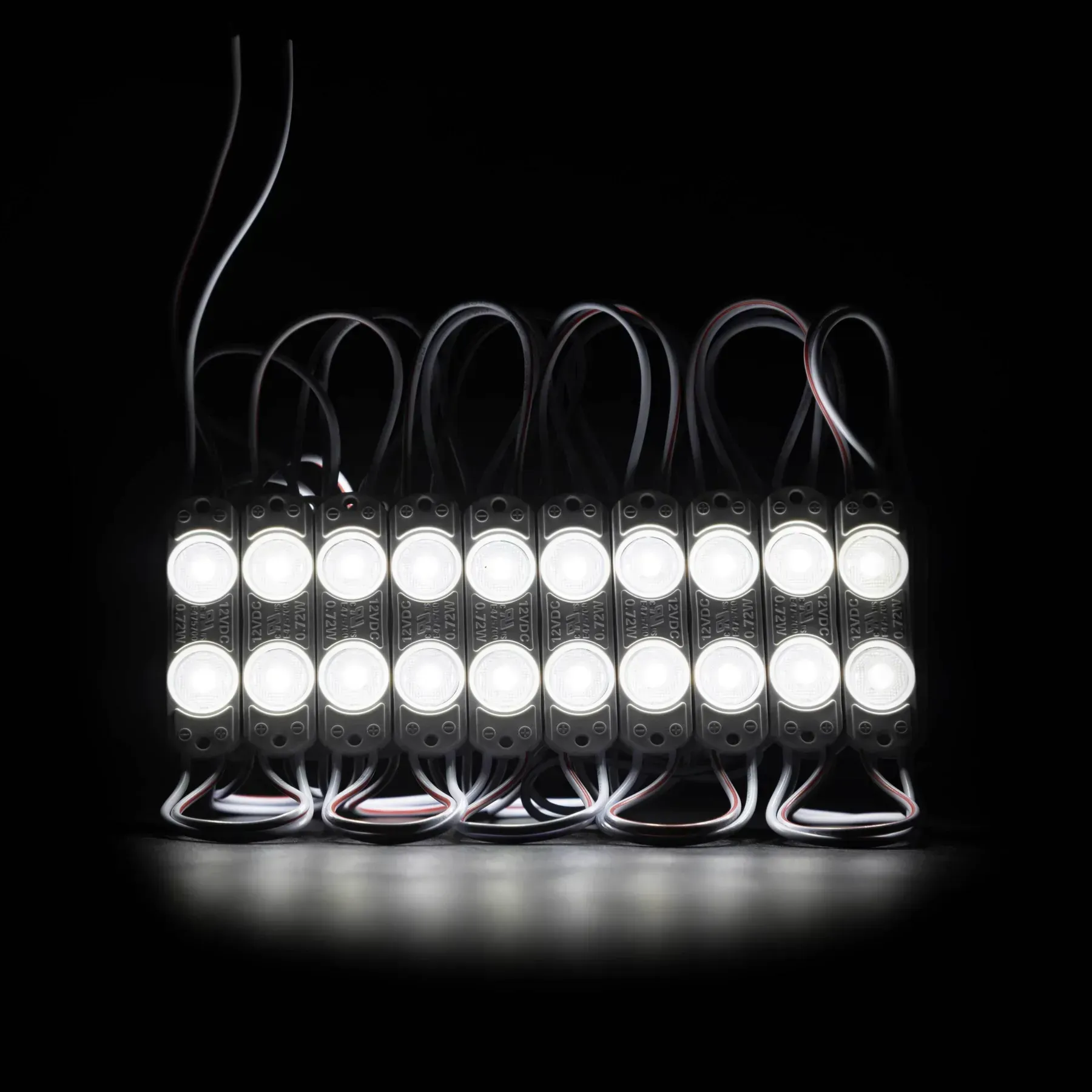 Світлодіодний модуль PROLUM T1 2-діодний 0.72W PROLUM T1, LED модуль 0.72W, SMD2835, 2 діоди, 12V, IP67, модуль з лінзою, холодний білий, світлодіодний модуль, модуль для реклами