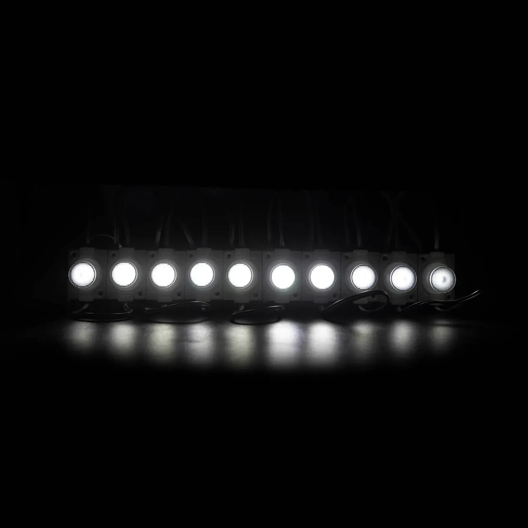 Торцевий світлодіодний модуль PROLUM T1 SMD3030 1.5W PROLUM T1 торцевий, LED модуль 1.5W, SMD3030, 12V, IP67, холодний білий, торцевий модуль, модуль для глибоких букв, модуль для реклами, модуль з лінзою.