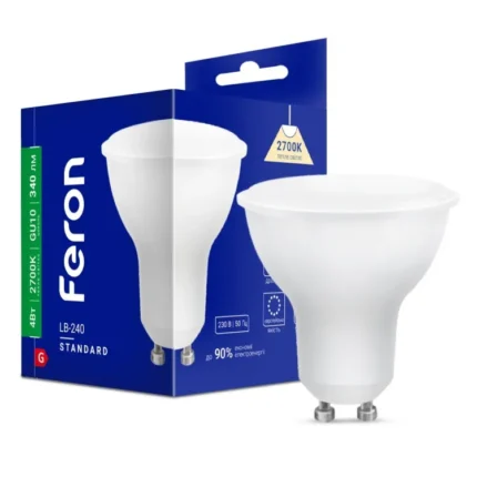Светодиодная лампа Feron MR16 GU10 4W (2700K)