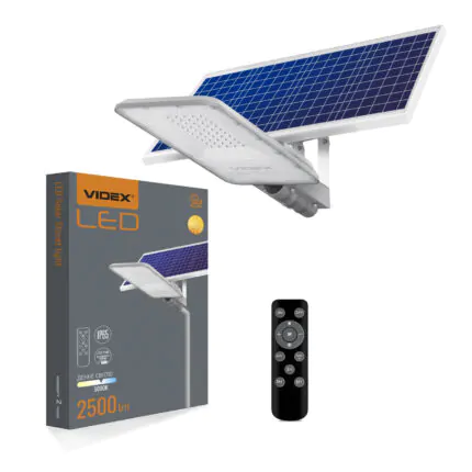 Світлодіодний консольний світильник на сонячній батареї VIDEX 30W 2500Lm 5000К