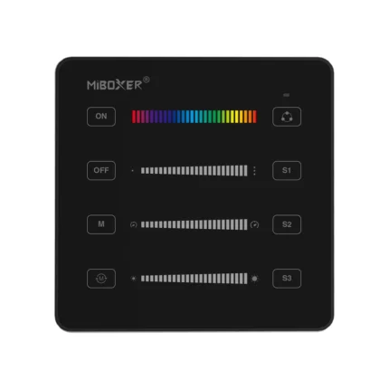 Панель керування Mi-Light 1-зонний до контролера RGB SPI/CCT/RGB/RGBW/RGB+CCT RF чорний