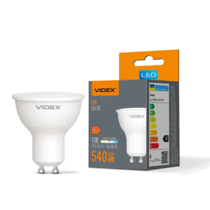 Світлодіодна лампа VIDEX MR16e GU10 6W (4100K)